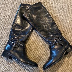 Tory Burch black leather boots